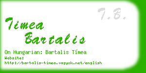 timea bartalis business card